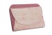 エナメル クロコ型押し　ボックス財布 ピンク